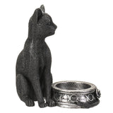 4.7" Black Cat Tealight Candle Holder - Magick Magick.com