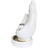 4.7" Palmistry Hand Backflow Incense Burner - White - Magick Magick.com