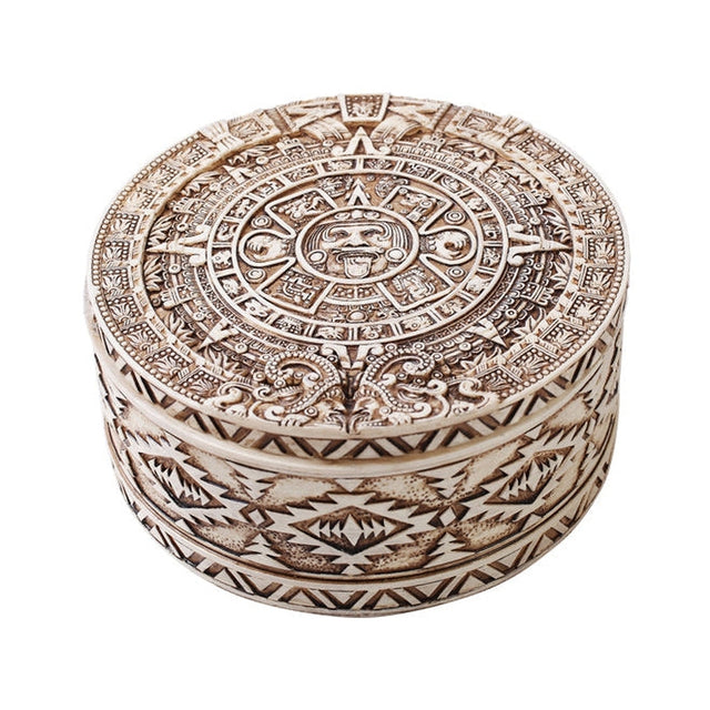 4.75" Aztec Round Display Box - Magick Magick.com