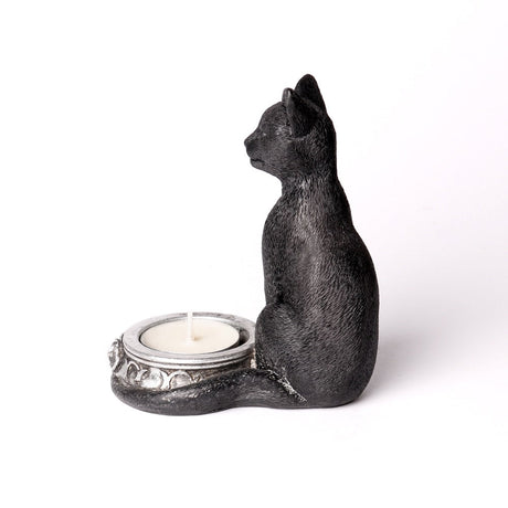 4.75" Black Cat Tealight Candle Holder - Magick Magick.com