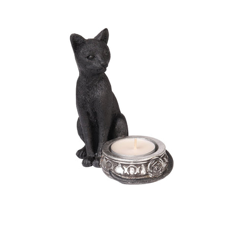 4.75" Black Cat Tealight Candle Holder - Magick Magick.com