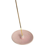 4.75" Ceramic Stick Incense Holder - Pink Lotus - Magick Magick.com