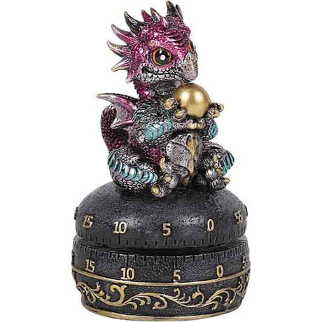 4.75" Purple Dragon Egg Timer - Magick Magick.com