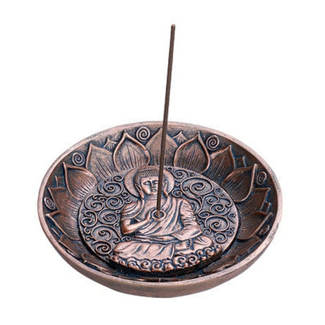 5" Bronze Buddha Stick Incense Burner - Magick Magick.com