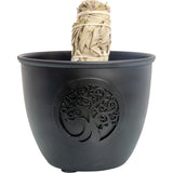 5" Cast Iron Smudge Pot - Tree of Life - Magick Magick.com