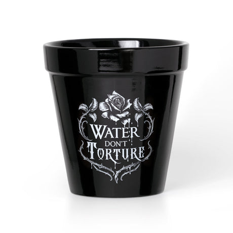 5" Ceramic Planter Pot - Water Don't Torture - Magick Magick.com