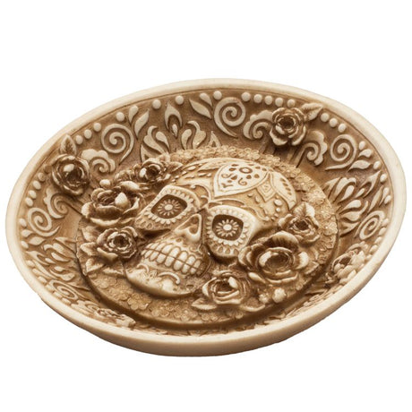 5" Day of the Dead Skull Stick Incense Burner - Magick Magick.com