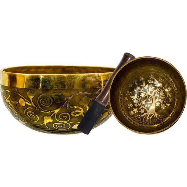 5" Hand Hammered Singing Bowl - Tree of Life - Magick Magick.com