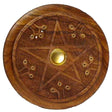 5" Pentagram Wood Incense Burner - Magick Magick.com
