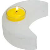 5" Selenite Tealight Candle Holder - Moon - Magick Magick.com