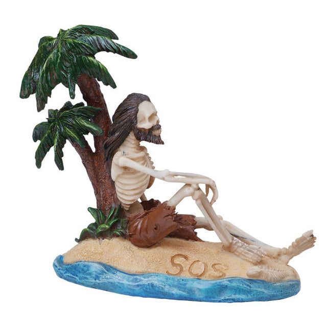 5" Skeleton Statue - Stuck on an Island - Magick Magick.com