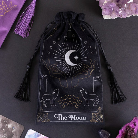 5" Tarot Moon Card Drawstring Tarot Card Pouch - Magick Magick.com
