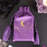 5" Tarot Moon Hands Drawstring Tarot Card Pouch - Magick Magick.com