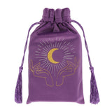 5" Tarot Moon Hands Drawstring Tarot Card Pouch - Magick Magick.com