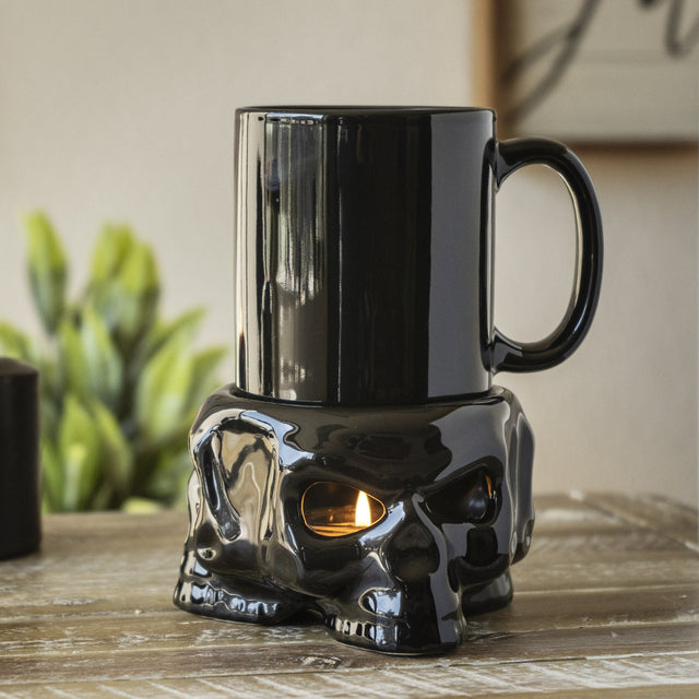 5" Tealight Mug Warmer - Skull (Mug Included) - Magick Magick.com