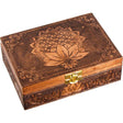 5" x 7" Bronze Metal Lined Box - Flower of Life - Magick Magick.com