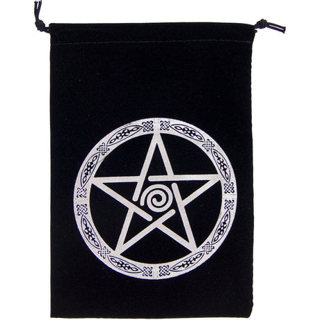 5" x 7" Embroidered Unlined Velvet Bag - Pentacle - Magick Magick.com