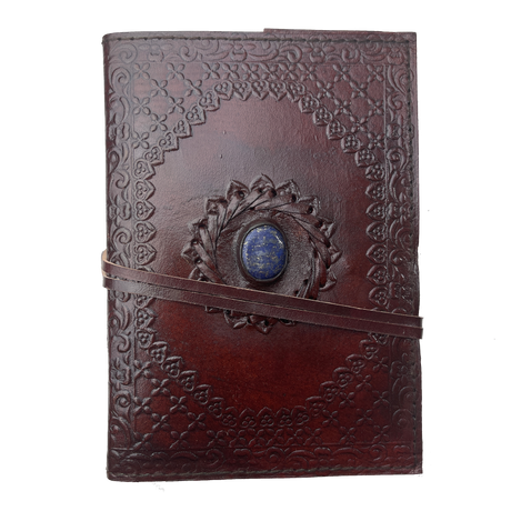 5" x 7" God's Eye Leather Blank Book with Cord - Magick Magick.com