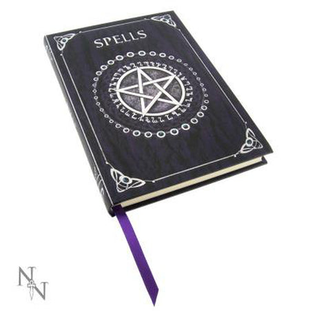 5" x 7" Hardcover Journal - Embossed Purple Spell Book - Magick Magick.com