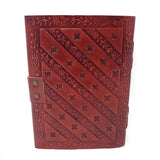 5" x 7" Moon Goddess Embossed Leather Blank Book with Latch - Magick Magick.com