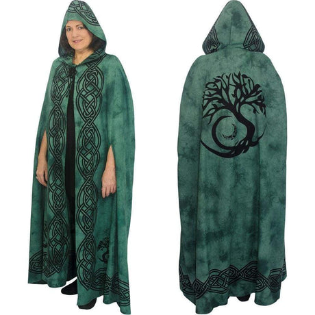 52" Cotton Cloak - Green Tree of Life - Magick Magick.com