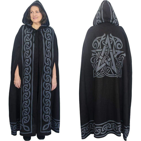 52" Cotton Cloak - Grey Pentacle - Magick Magick.com