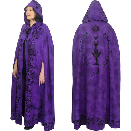 52" Cotton Cloak - Purple Moon Goddess - Magick Magick.com