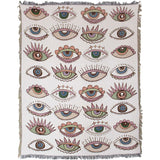 56" x 61" Cotton Heavy Throw with Fringe & Belt - Evil Eye - Magick Magick.com