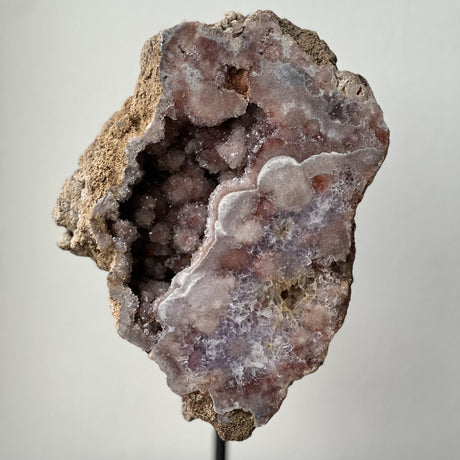 5.2 lb Pink Amethyst Polished Geode on Metal Stand - Magick Magick.com