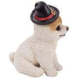 5.25" Boo Dog with Halloween Hat Statue - Magick Magick.com