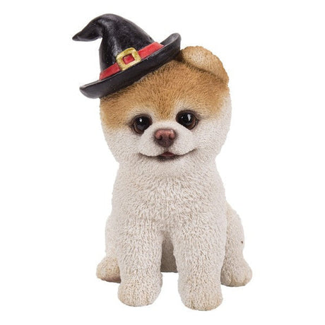 5.25" Boo Dog with Halloween Hat Statue - Magick Magick.com