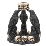 5.25" Raven & Skull Backflow Incense Burner - Magick Magick.com