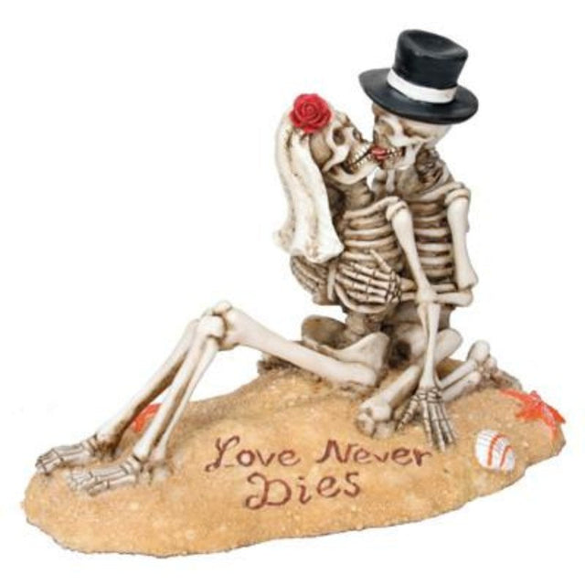 5.25" Skeleton Statue - Beach Lovers Couple - Magick Magick.com