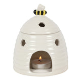 5.5" Ceramic Oil Burner - White Beehive - Magick Magick.com