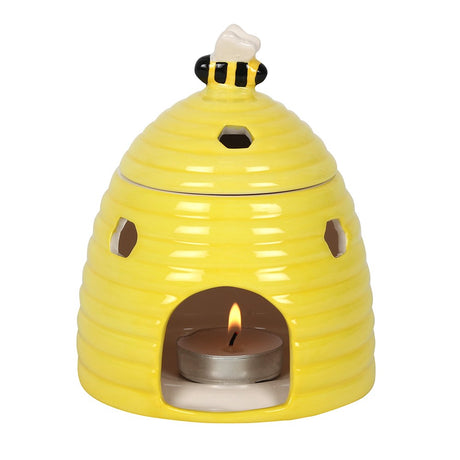 5.5" Ceramic Oil Burner - Yellow Beehive - Magick Magick.com