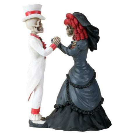 5.5" Skeleton Statue - Gothic Wedding Couple - Magick Magick.com