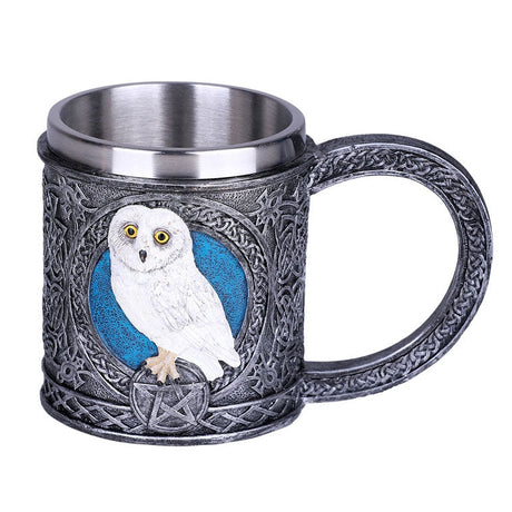 5.5" Stainless Steel Resin Mug - Owl - Magick Magick.com