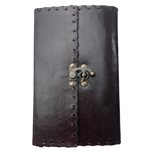 5.5” x 9” Poetry Leather Blank Book with Latch - Magick Magick.com