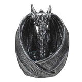 5.7" Silver Dragon Wings Backflow Incense Burner - Magick Magick.com