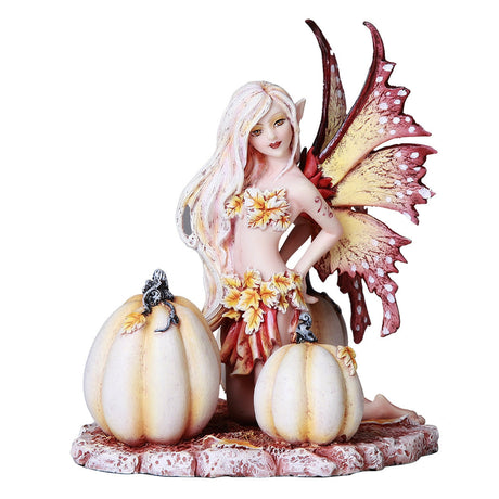 5.8" Amy Brown Fairy Statue - Pumpkin Fae - Magick Magick.com