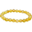 6-7 mm Elastic Bracelet Round Beads - Citrine - Magick Magick.com