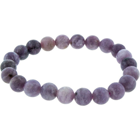 6-8 mm Elastic Bracelet Round Beads - Lepidolite - Magick Magick.com