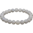 6-8 mm Elastic Bracelet Round Beads - Rainbow Moonstone - Magick Magick.com