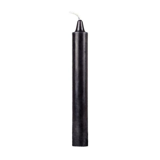 6" Black Taper Candle - Magick Magick.com