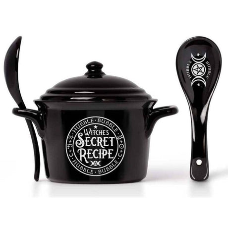 6" Bowl/Serving Dish with Spoon Set - Witches Secret Recipe - Magick Magick.com