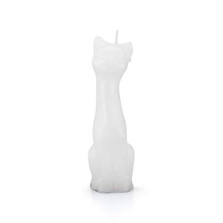 6" Cat Candle - White - Magick Magick.com