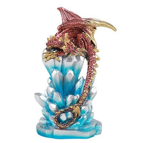 6" Dragon Statue - Ice Red - Magick Magick.com