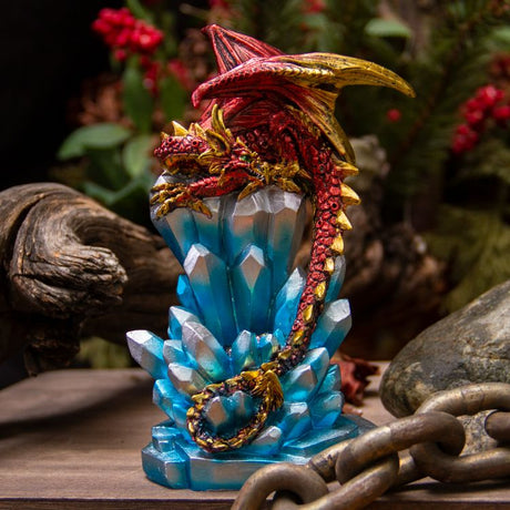 6" Dragon Statue - Ice Red - Magick Magick.com