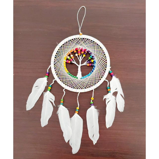 6" Dream Catcher - Wooden Bead Tree of Life - Magick Magick.com