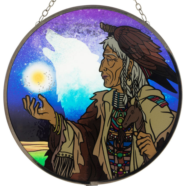 6" Glass Suncatcher - Shaman - Magick Magick.com